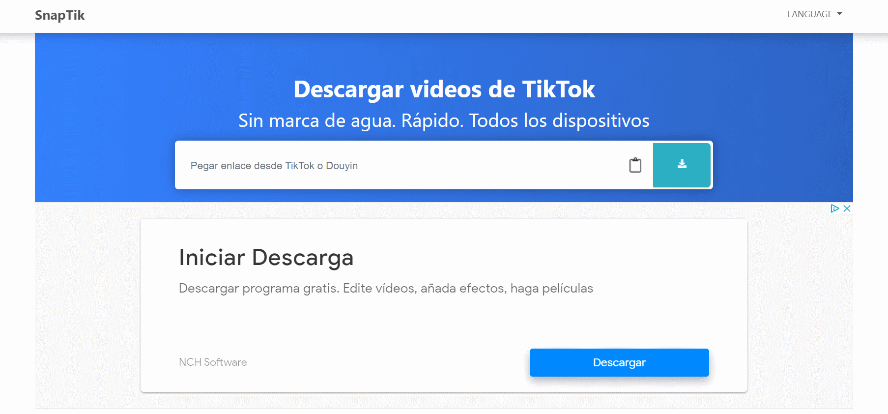 Descargar videos TikTok