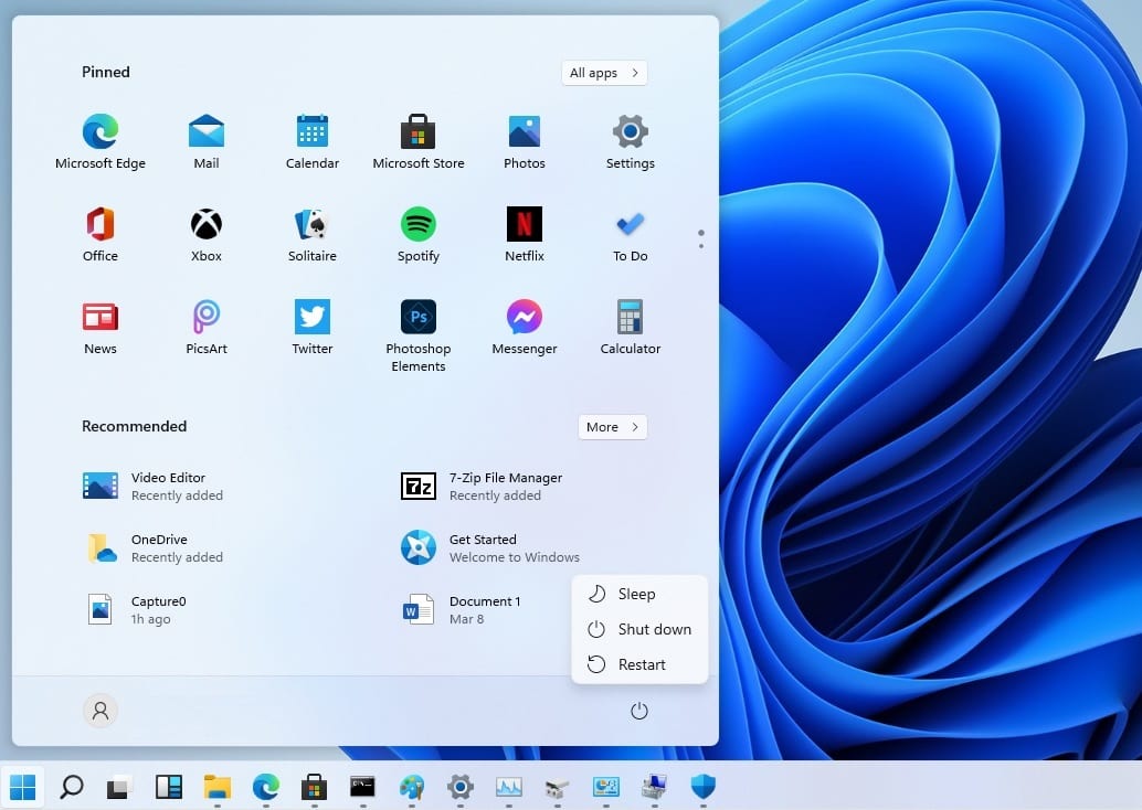 Nuevo menú Inicio Windows 11