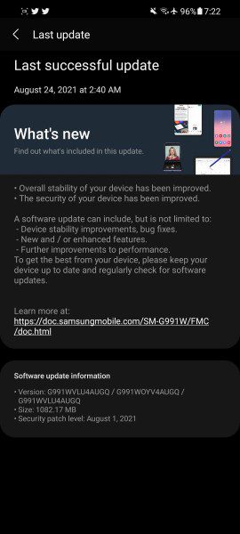 Funciones One UI 3.1.1 Galaxy S21