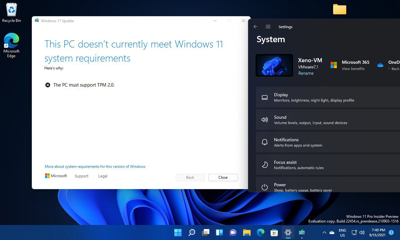Microsoft bloquea máquinas virtuales con Windows 11