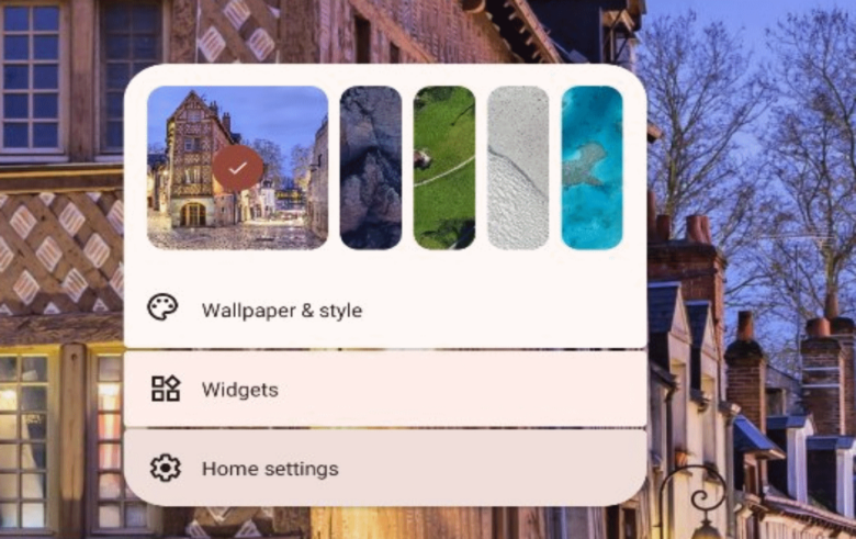Cambiar fondo de pantalla desde el Menú contextual de Android 12