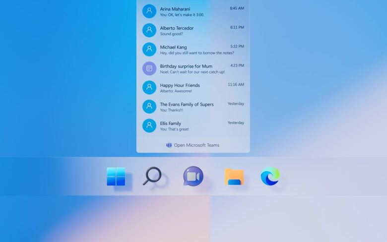 Barra de tareas de Windows 11