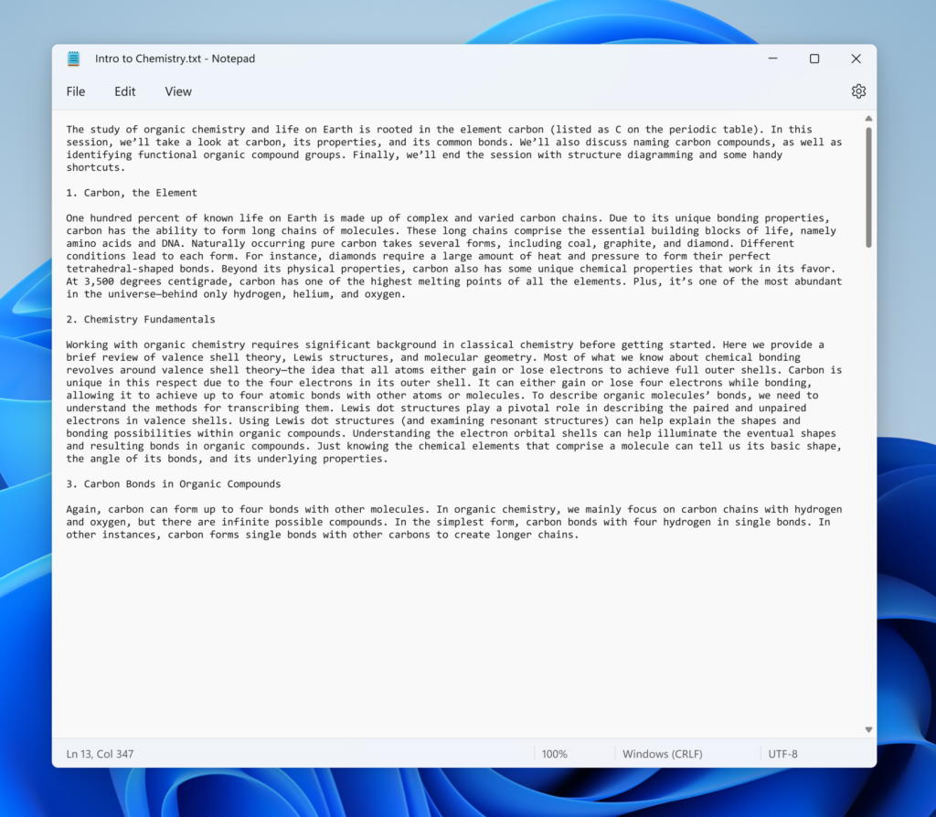 Bloc de Notas Windows 11