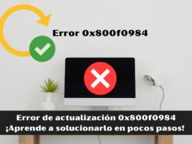 Solución error actualización 0x800f0984