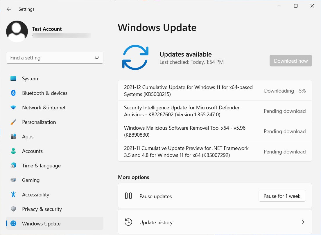Actualización Windows 11 KB5008215
