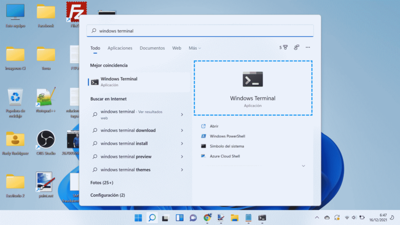 Sustitución de Windows Terminal por el Símbolo del sistema