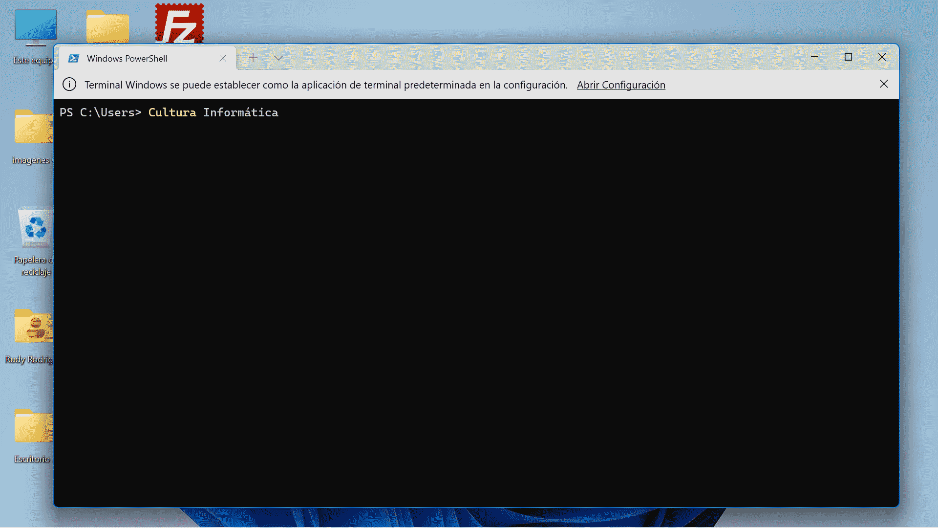 Sustitución de Windows Terminal por el Símbolo del sistema