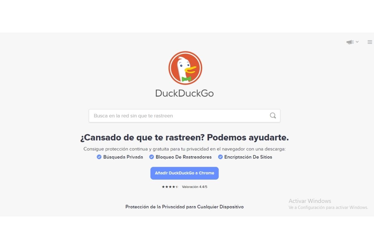 Motores de búsqueda alternativos DuckDuckGo