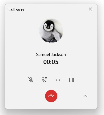 Nueva interfaz de llamadas en Your Phone