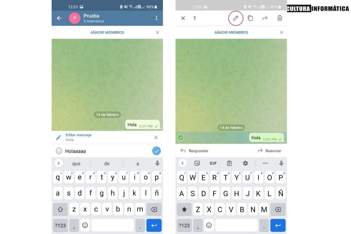Funciones de Telegram - Editar Mensaje