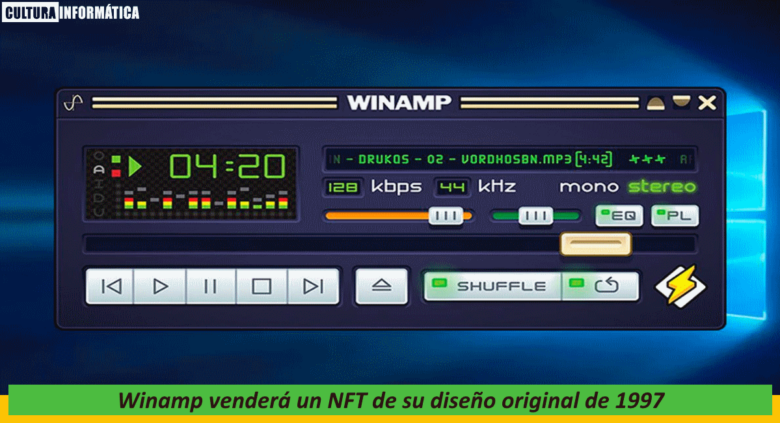 Winamp venderá un NFT de su diseño original de 1997