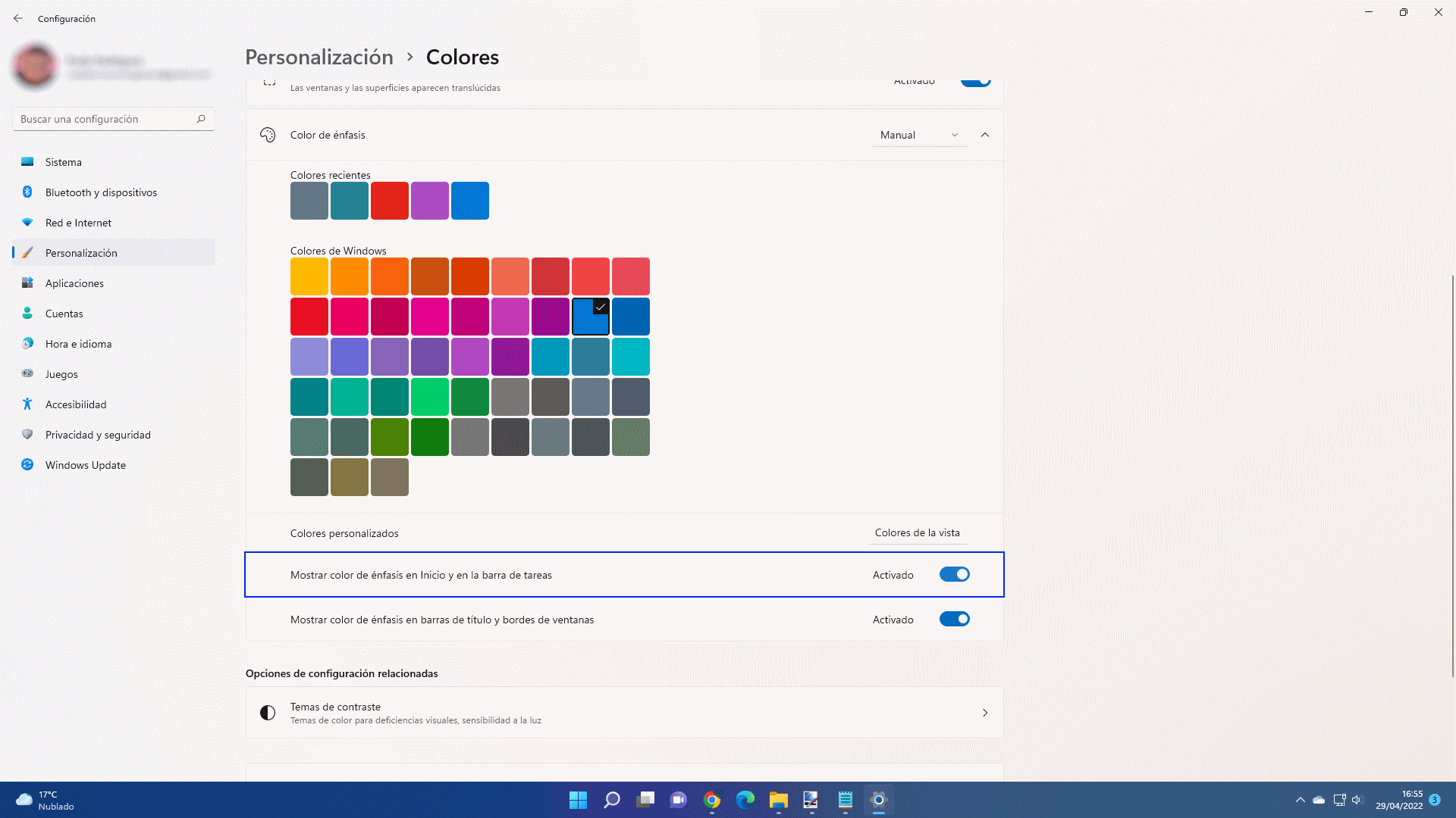 Personalizar la barra de tareas de Windows 11