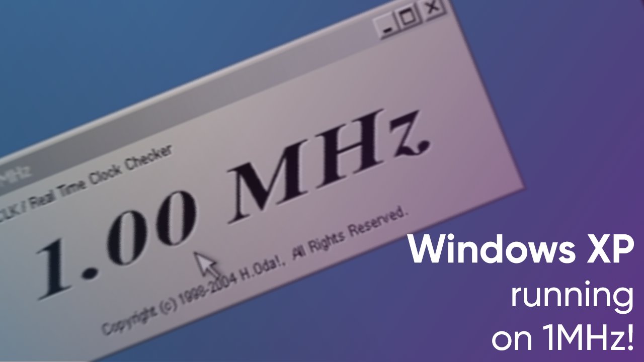 Windows XP en un CPU Intel de 1 Mhz