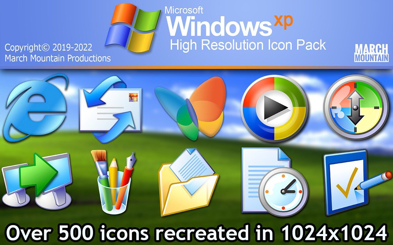 Iconos de Windows XP en HD
