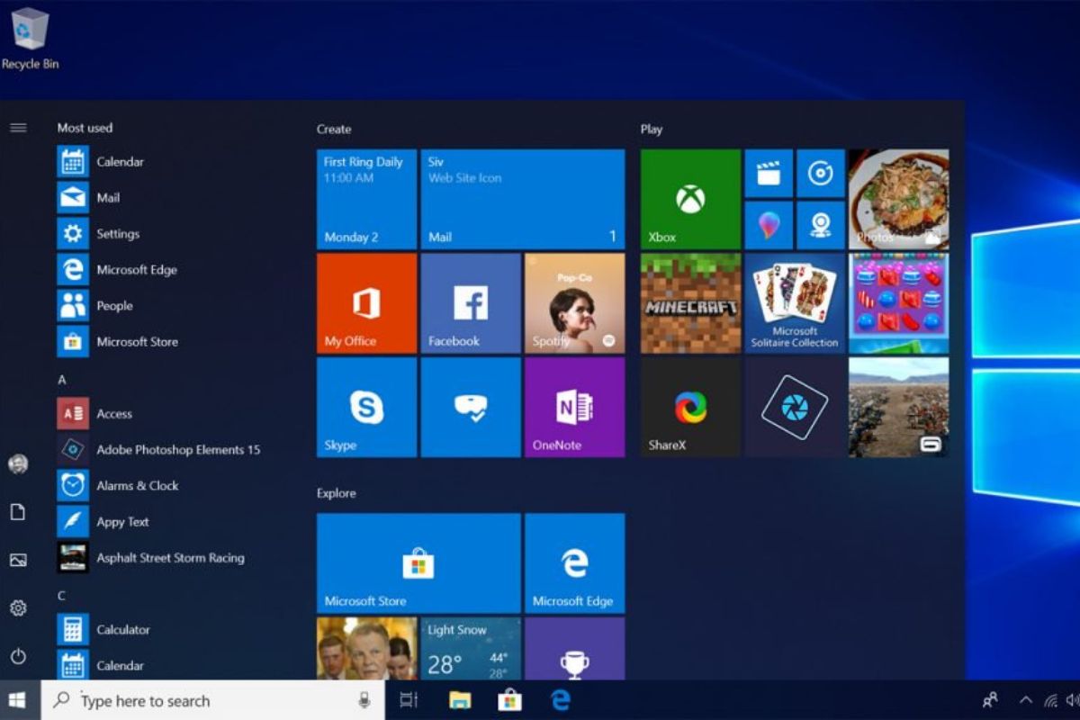 Windows 10 Visual