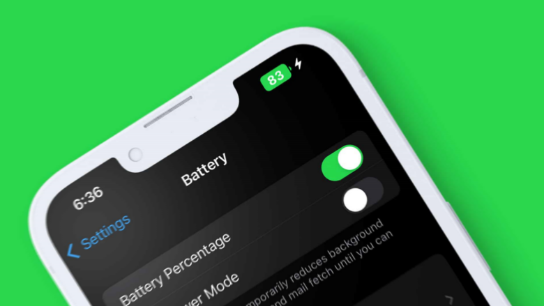 Porcentaje de la batería en iOS 16.1