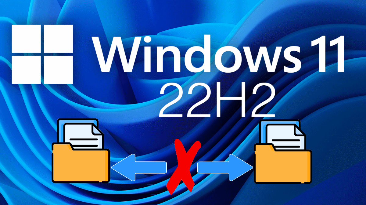 Problema al copiar archivos en Windows 11 22H2