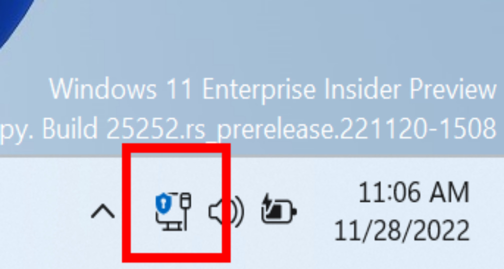 Estado del VPN en Windows 11