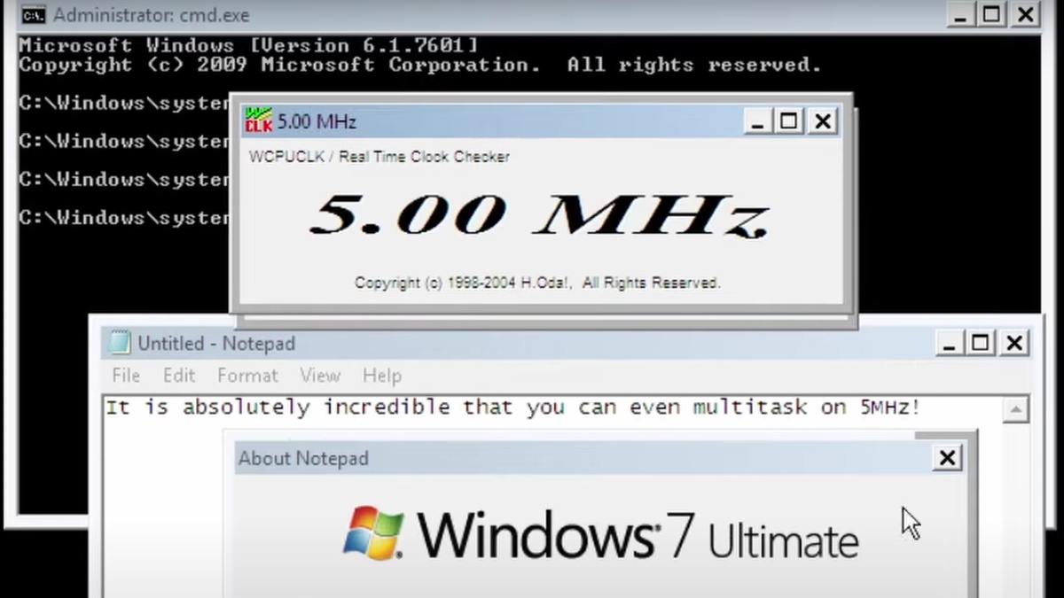 Ejecutan Windows 7 con un CPU de 50 MHz y 128 MB de RAM