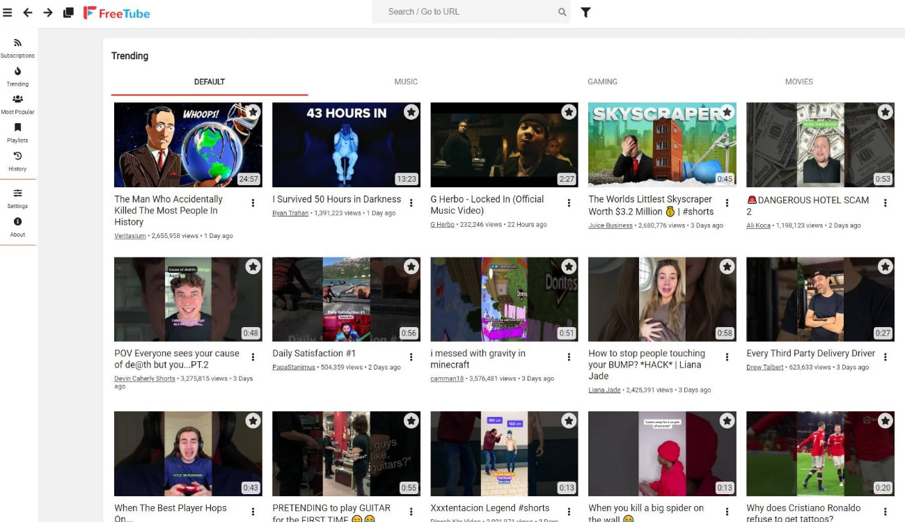 FreeTube es un cliente para YouTube de código abierto