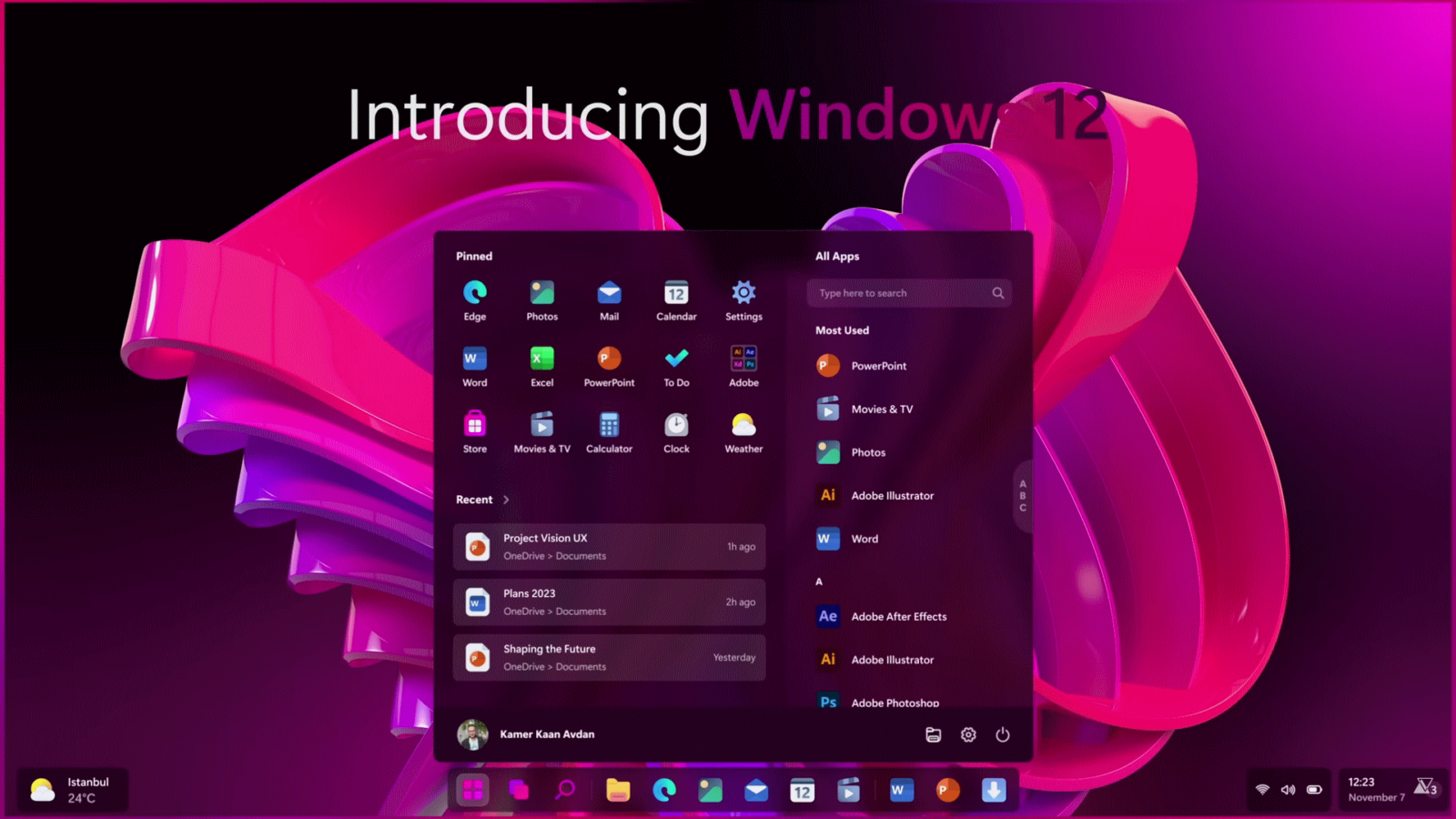 Nuevo concepto de Windows 12