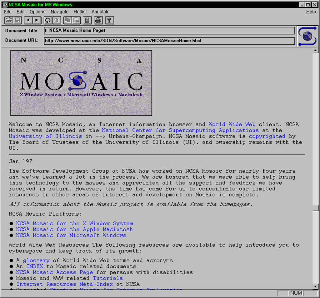 Historia del navegador Mosaic