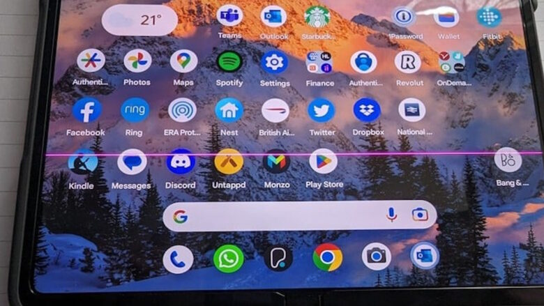 El Google Pixel Fold presenta problemas en su pantalla
