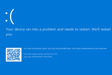 Microsoft aclara el error UNSUPPORTED_PROCESSOR