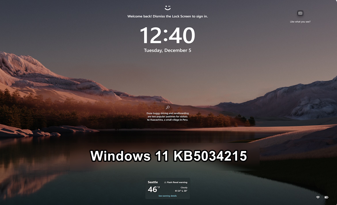 Novedades de Windows 11 KB5034215