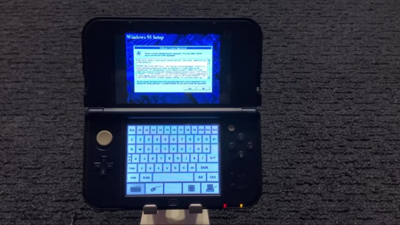 Instalan Windows 95 en un Nintendo DS