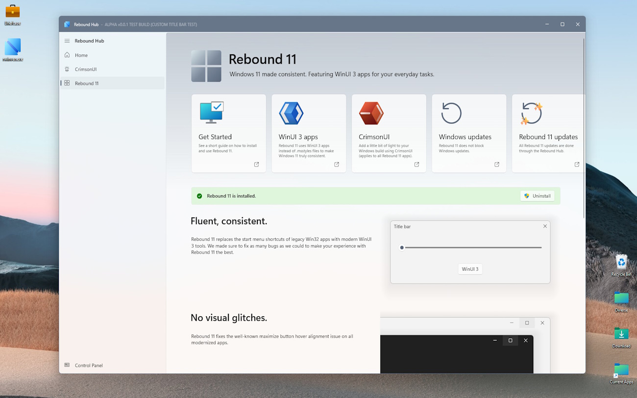 Mod Rebound 11 para Windows 11