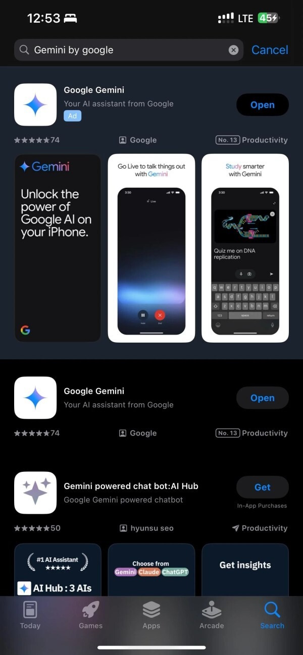 Google Gemini para iPhone