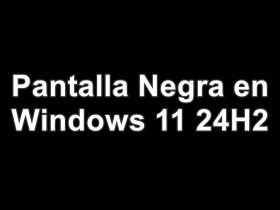 Pantalla negra en Windows 11 24H