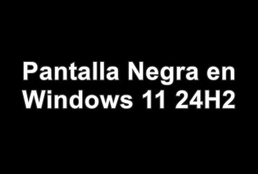 Pantalla negra en Windows 11 24H