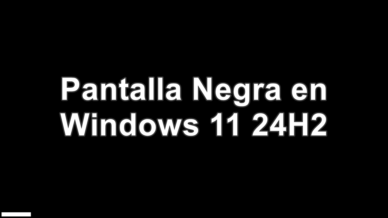 Pantalla negra en Windows 11 24H