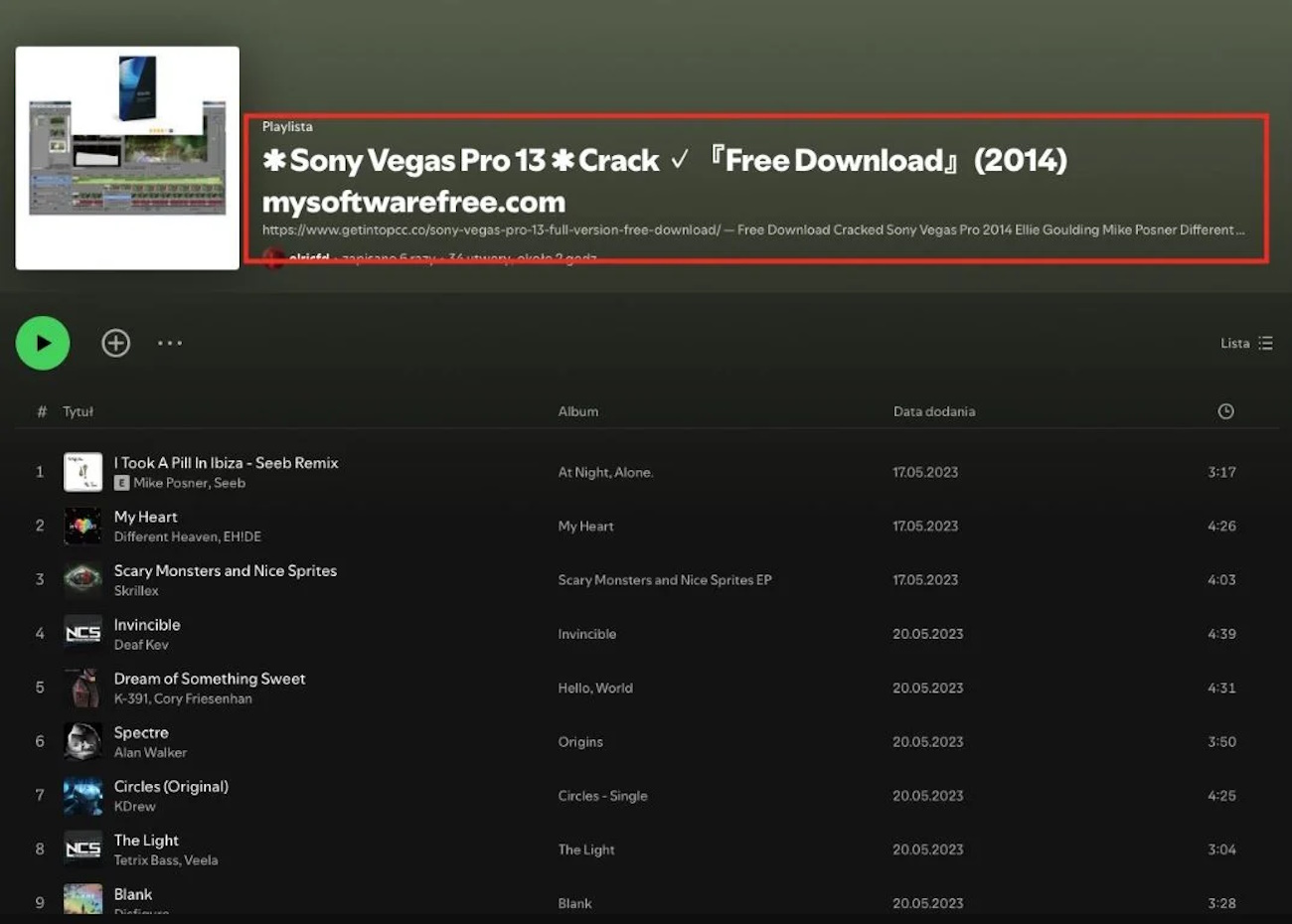 Spotify utilizado para distribuir software ilegal