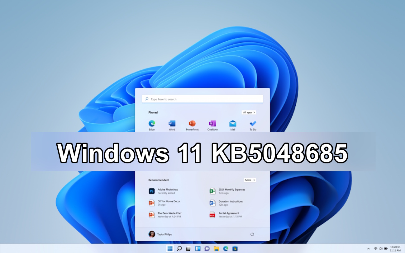 Errores de Windows 11 KB5048685