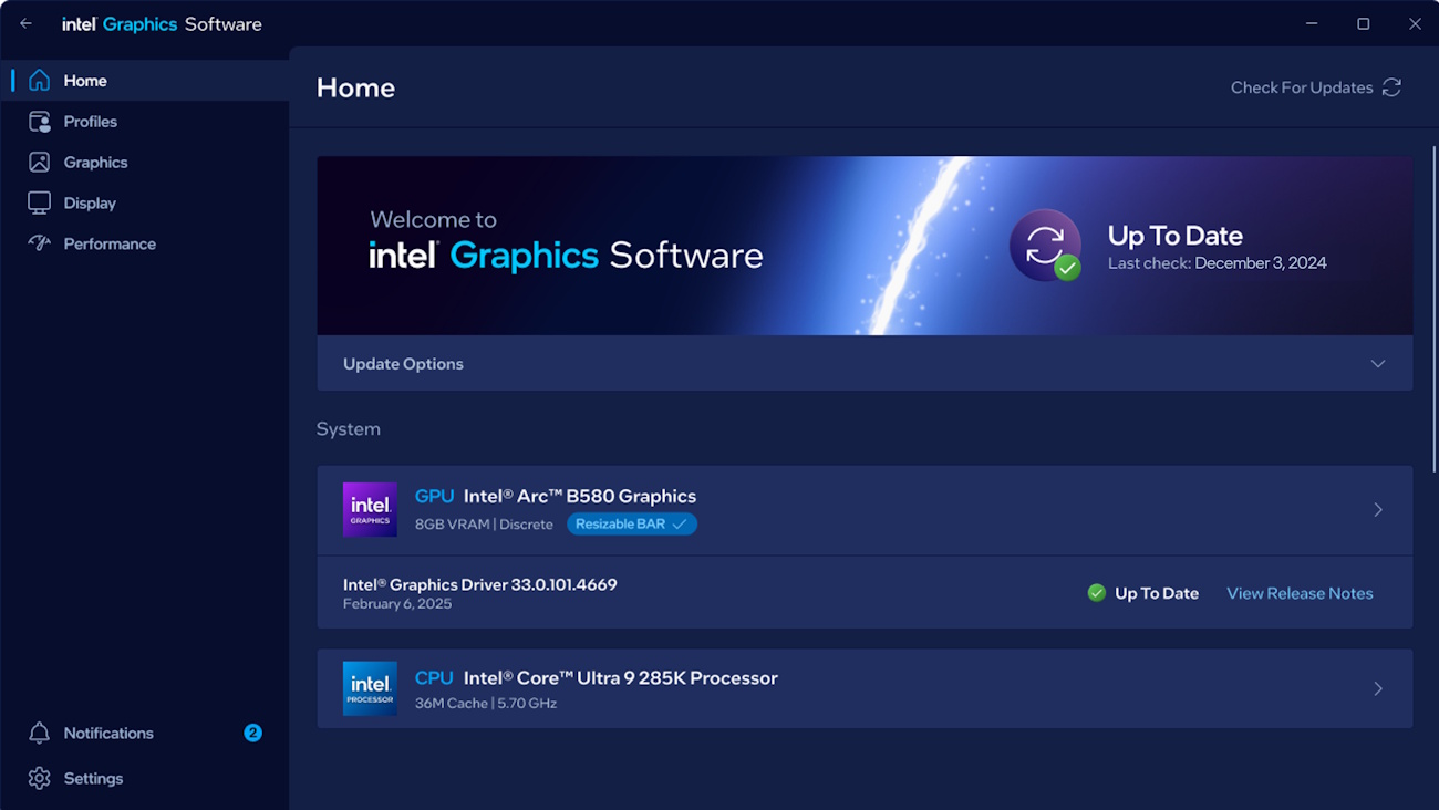 Novedades de Intel Graphics Software