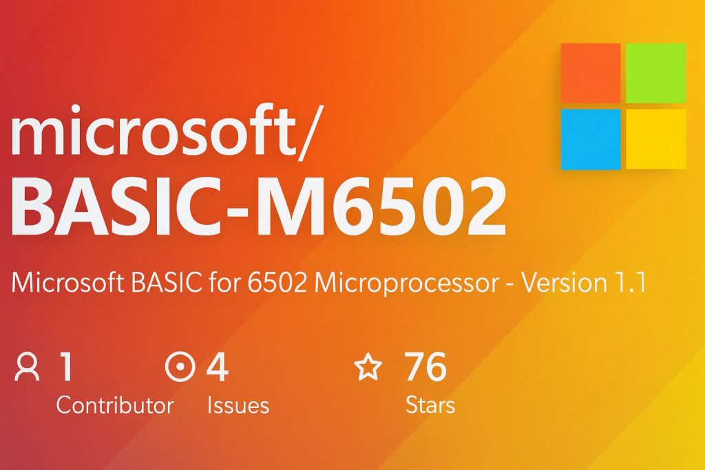 Microsoft libera el código fuente de BASIC 6502