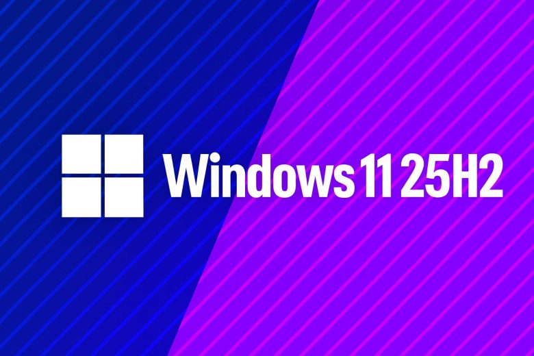 Logo de Windows con anuncio de Windows 11 25H2, actualización 2025