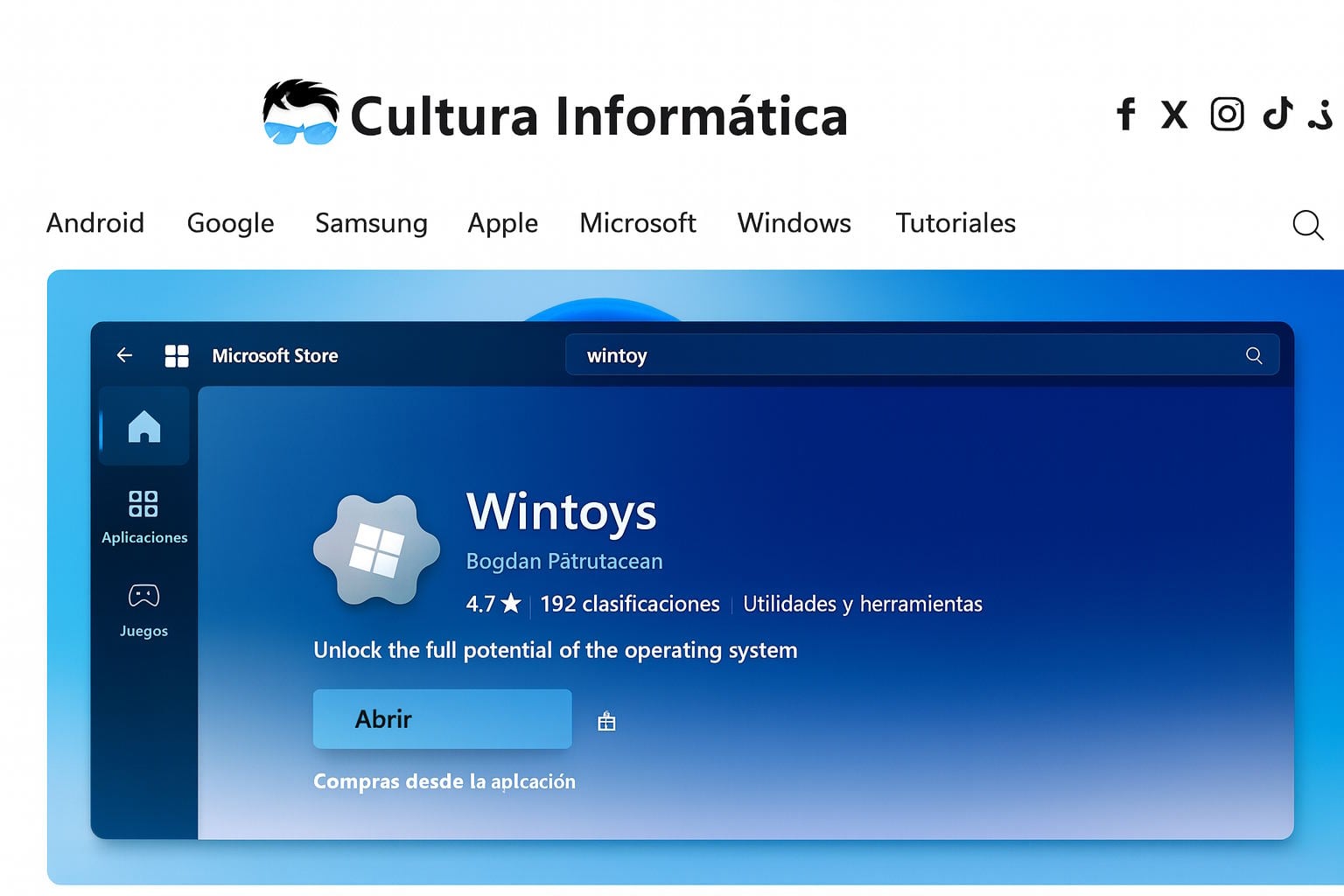 Wintoys 2.4.6.0 ya es compatible con Windows 11 25H2