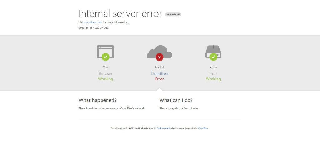 Caída de la red social X