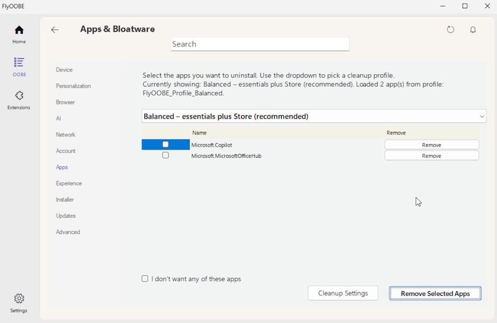 Novedades de FlyOOBE 2.1