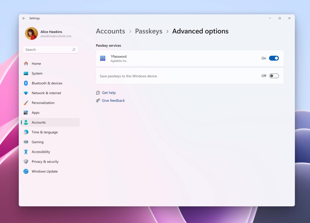 Microsoft habilita claves de acceso de 1Password y Bitwarden