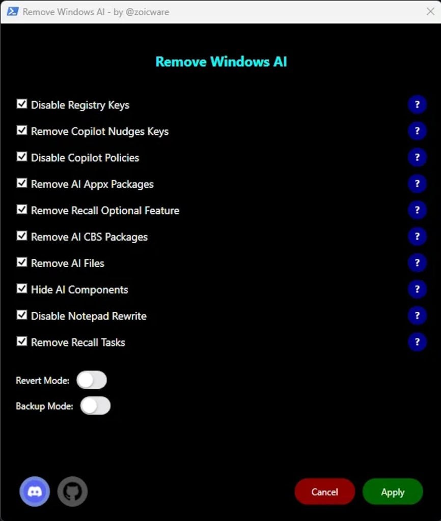 Eliminar la IA de Windows 11
