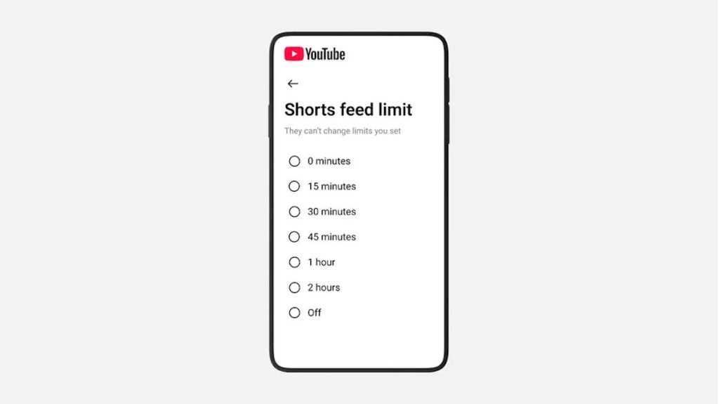YouTube agrega nuevos controles parentales para limitar Shorts
