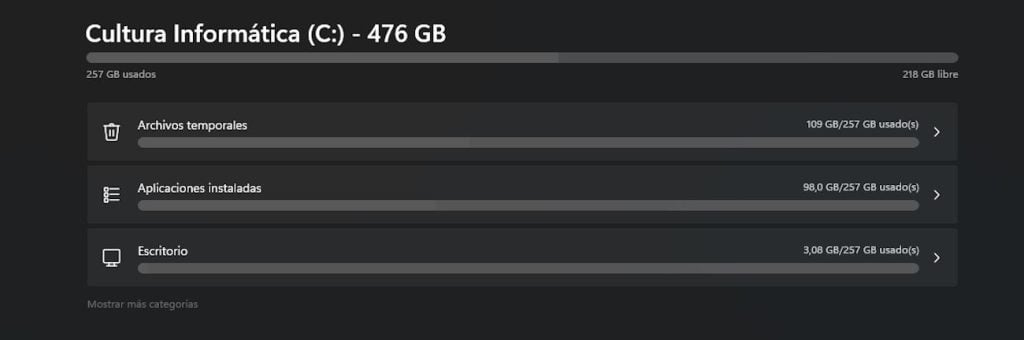 Cómo ahorrar espacio en disco en Windows 11
