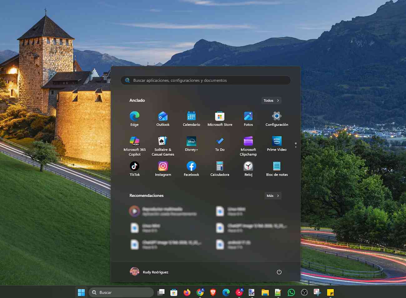 Barra de tareas móvil