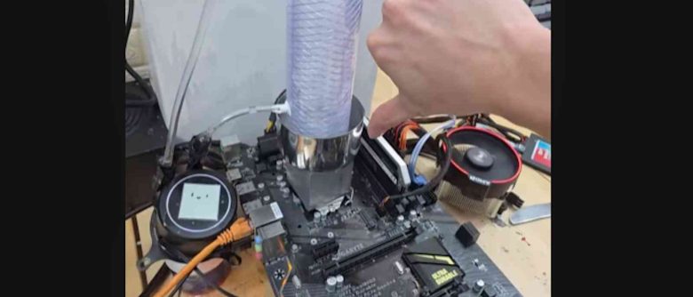 Enfriador de CPU con hielo