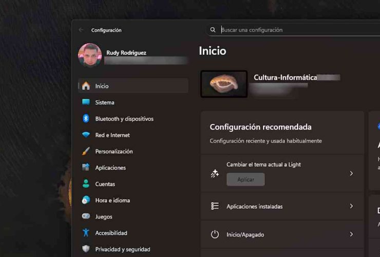 Windows 11 mueve la gestión de cuentas fuera del Panel de Control